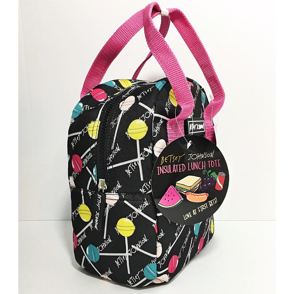 Betsey Johnson Insulated Lollipop Lunch Tote Bag - Picture 6 of 8